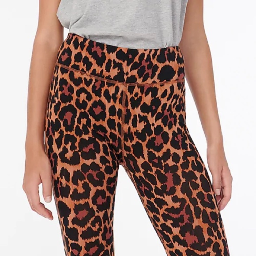 J. Crew 7/8 High-rise Leggings In Leopard - Picture 3 of 8